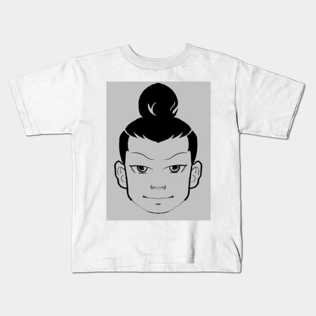 Man Bun Kids T-Shirt by Designer Divas